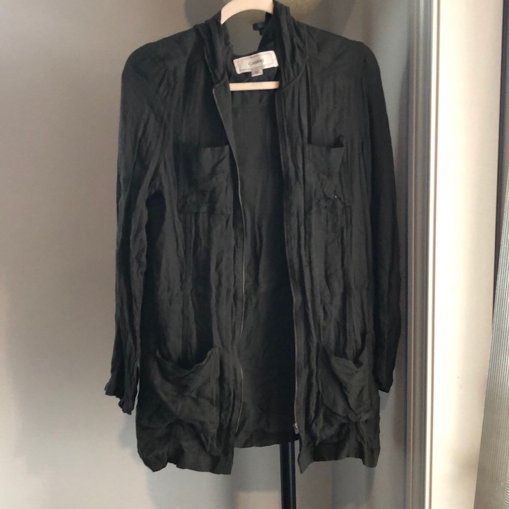 Green Caslon utility jacket - XS